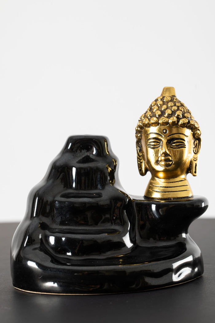 Buddha Head Waterfall Backflow Incense Burner in Default Title