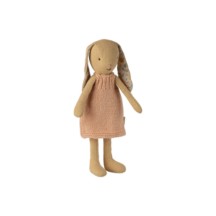 Bunny Size 1, Cream Yellow - Knitted Light Rose Dress
