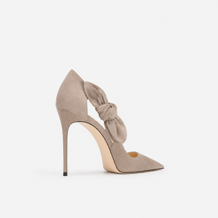 Burgundy Bow Detail Pointed Toe Heels – MARVÉLLE
