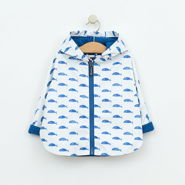 Cape-Styled Baby Raincoat with Cotton Lining