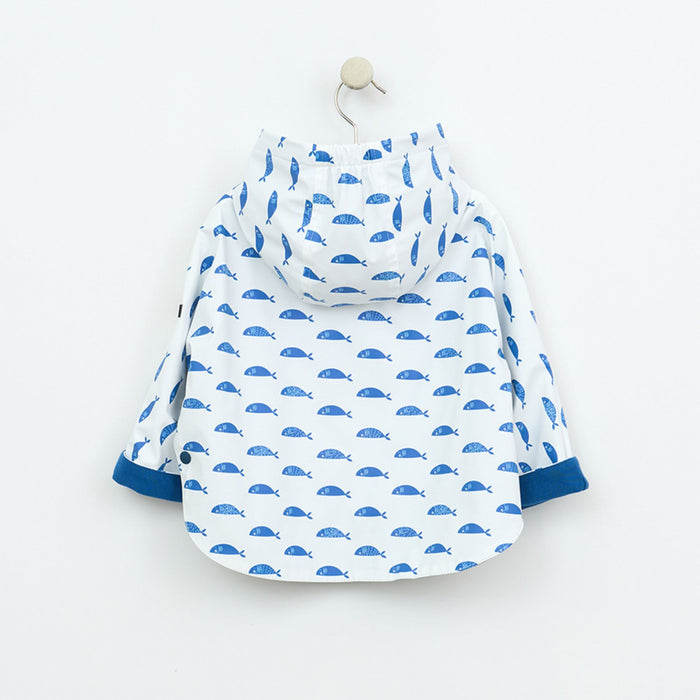 Cape-Styled Baby Raincoat with Cotton Lining