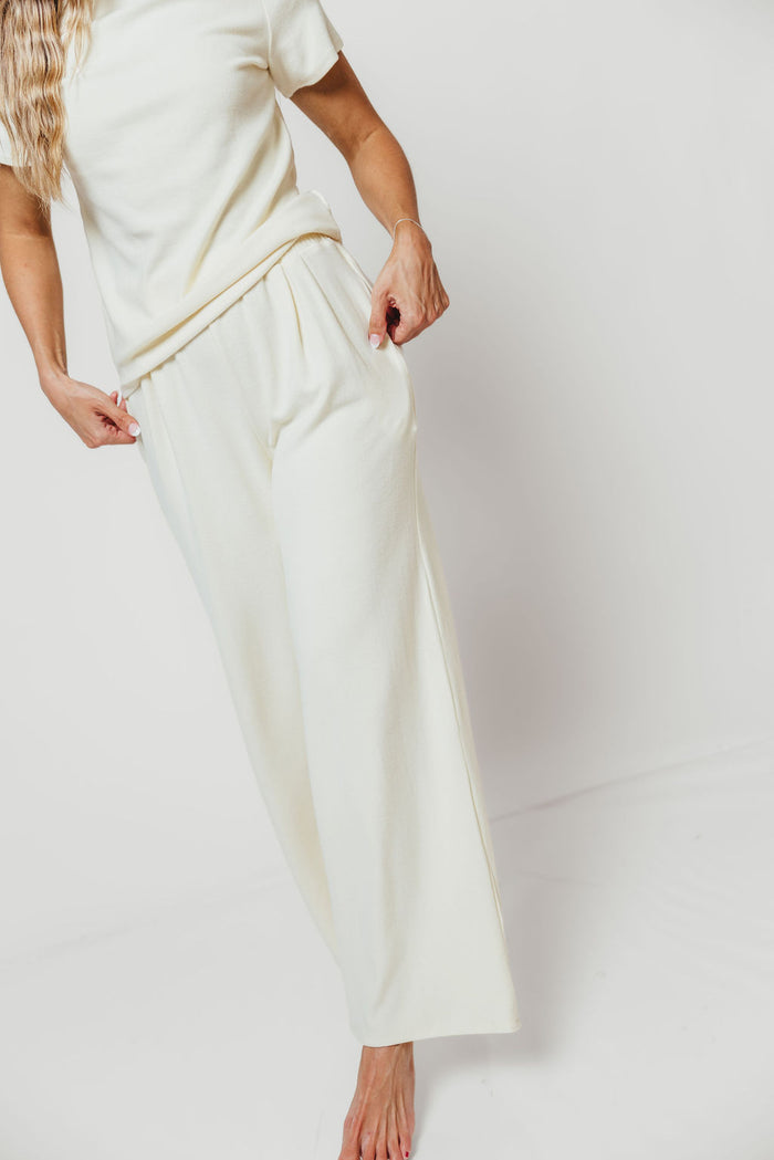 Carrie Mock Neck Knit Top in Cream