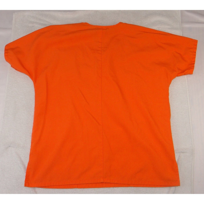 Cherokee Workwear Scrub Top Orange V Neck Short Sleeve Medical Uniform Small1
