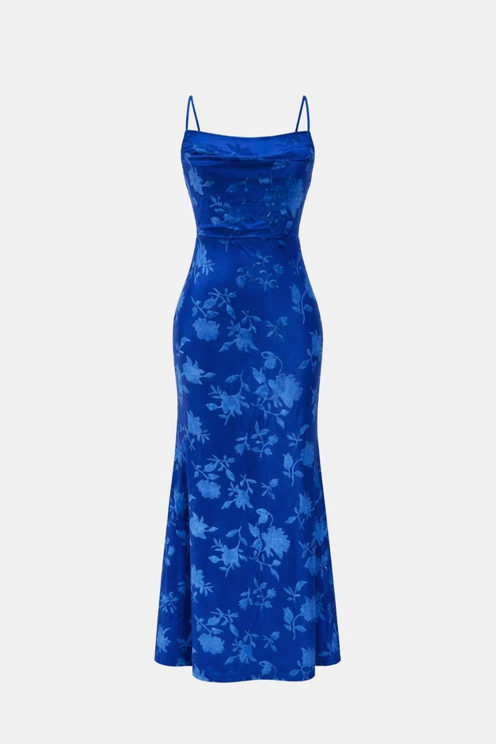 Chloe - Elegant Women's Summer Dress with Cowl Neckline and Mermaid Hem