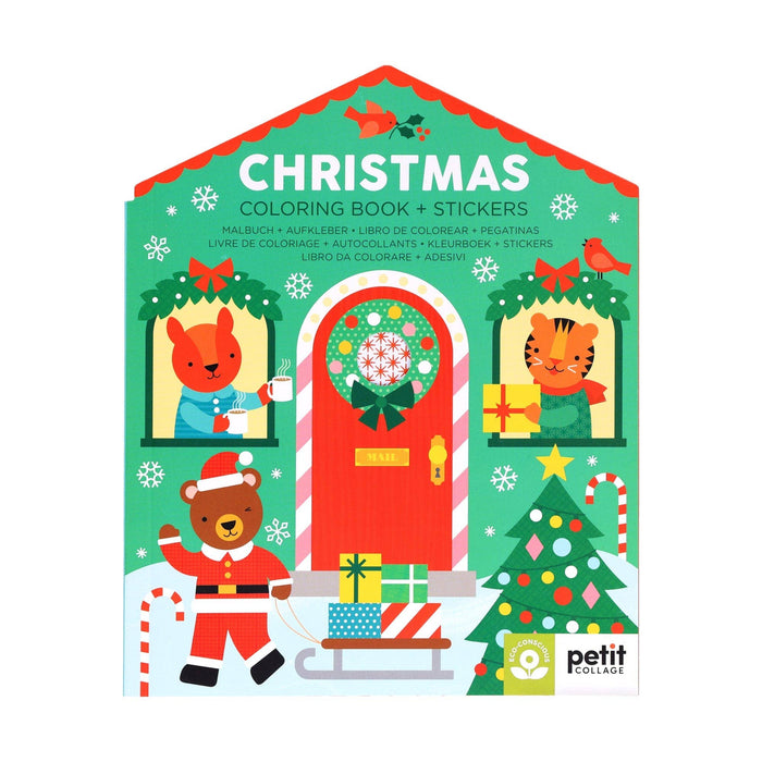 Christmas Coloring Book + Stickers