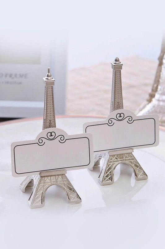 Chrome Eiffel Tower Place Card Holders CGF0215 (Set of 6 pcs) - COCOMELODY