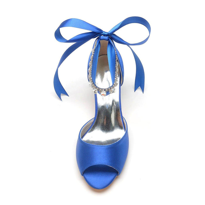 Chunky Heel 6.5cm Silk-Like Shoes CK0367 - COCOMELODY