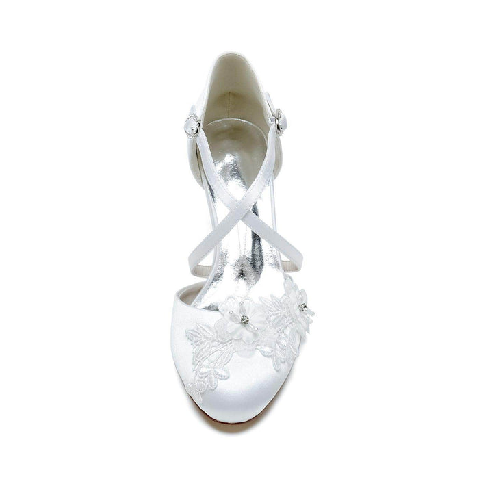 Chunky Heel 6cm Silk-Like Shoes CK0415 - COCOMELODY