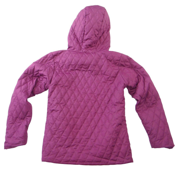 Columbia Girls Bella Cascade Hooded Quilted Puffer Jacket Purple M3