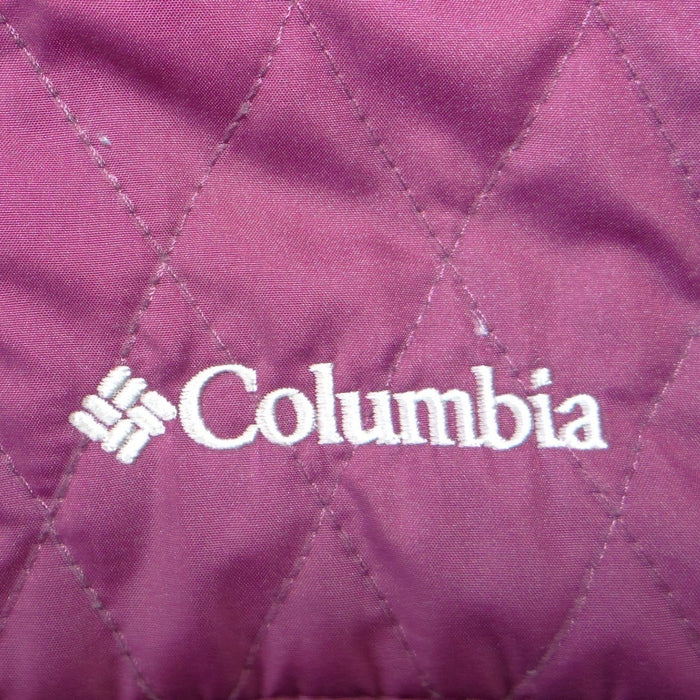 Columbia Girls Bella Cascade Hooded Quilted Puffer Jacket Purple M4