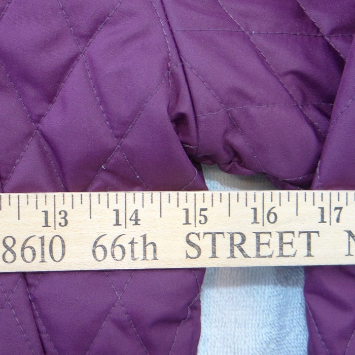 Columbia Girls Bella Cascade Hooded Quilted Puffer Jacket Purple M5