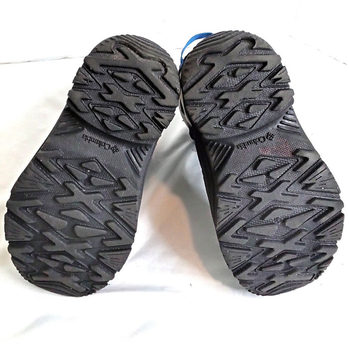 Columbia Kids Waterproof Snow Boots Grey Black Blue Omni Heat Size 16