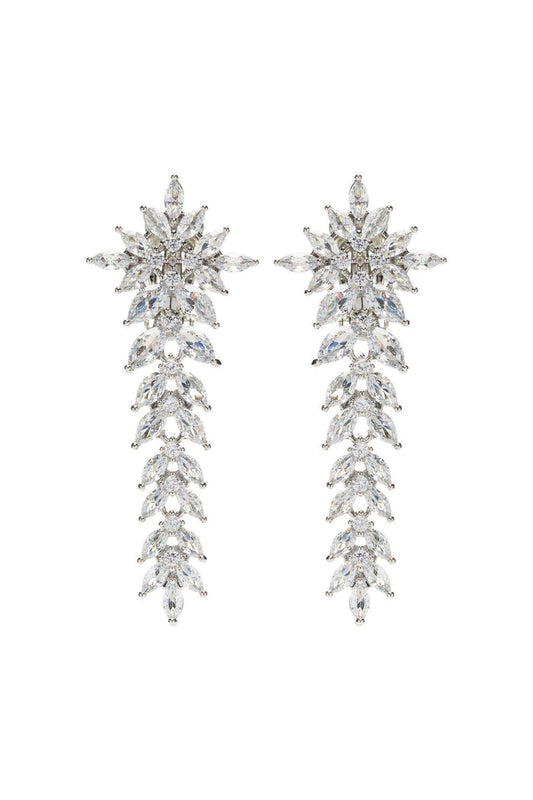 Copper Alloy Earrings with Zircon CE0132 - COCOMELODY