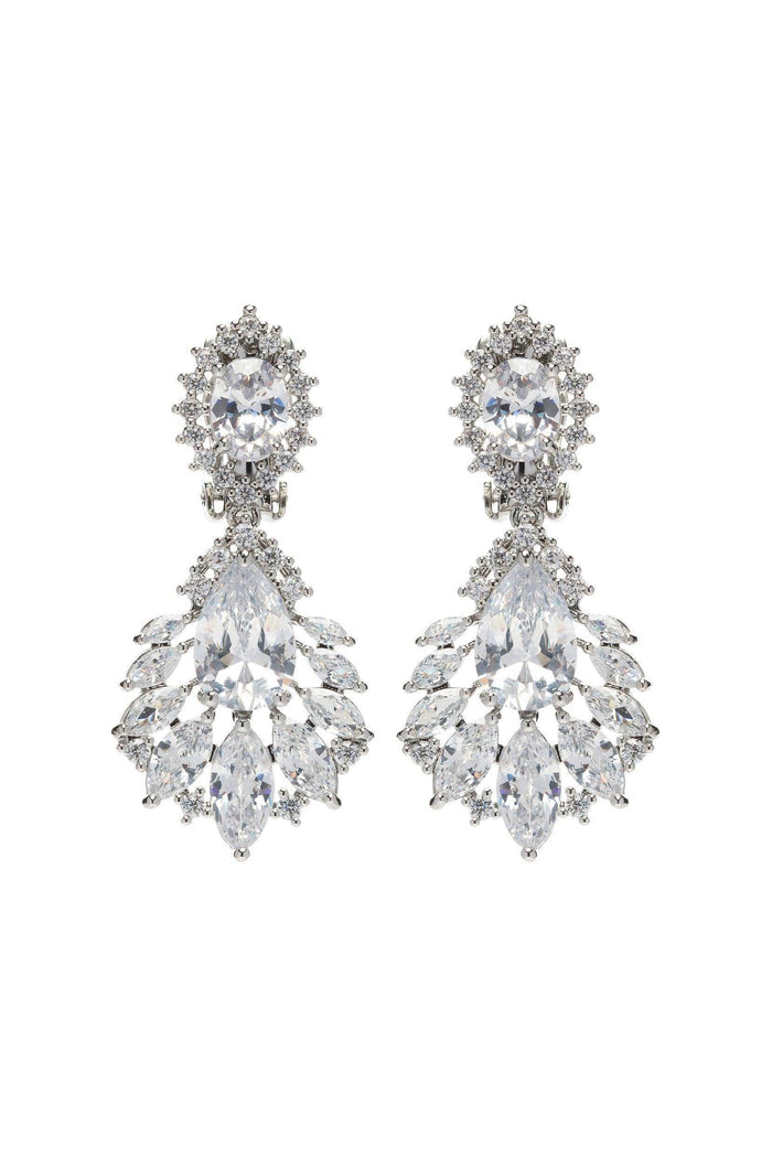 Copper Alloy Earrings with Zircon CE0133 - COCOMELODY