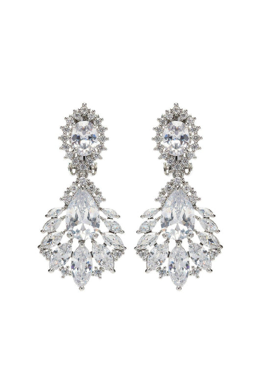 Copper Alloy Earrings with Zircon CE0133 - COCOMELODY