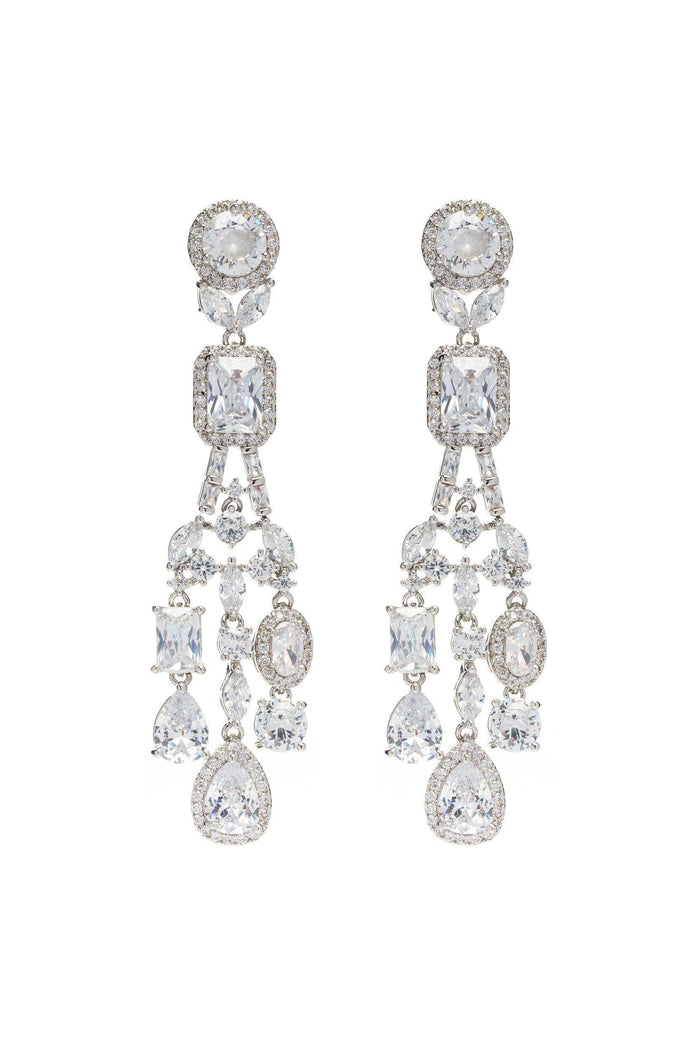 Copper Alloy Earrings with Zircon CE0134 - COCOMELODY