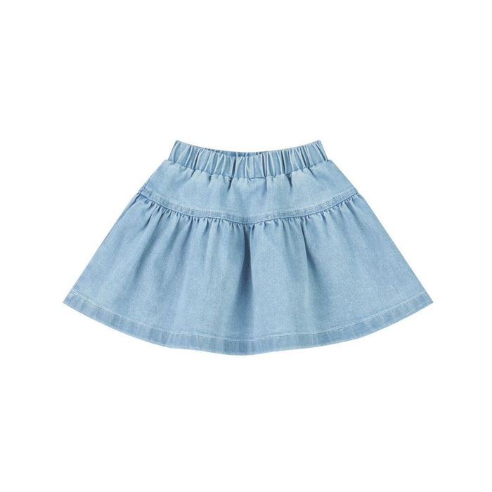 Cotton Denim Skirt - Dusk Blue