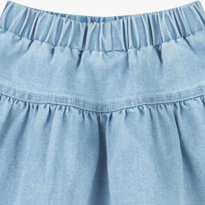 Cotton Denim Skirt - Dusk Blue
