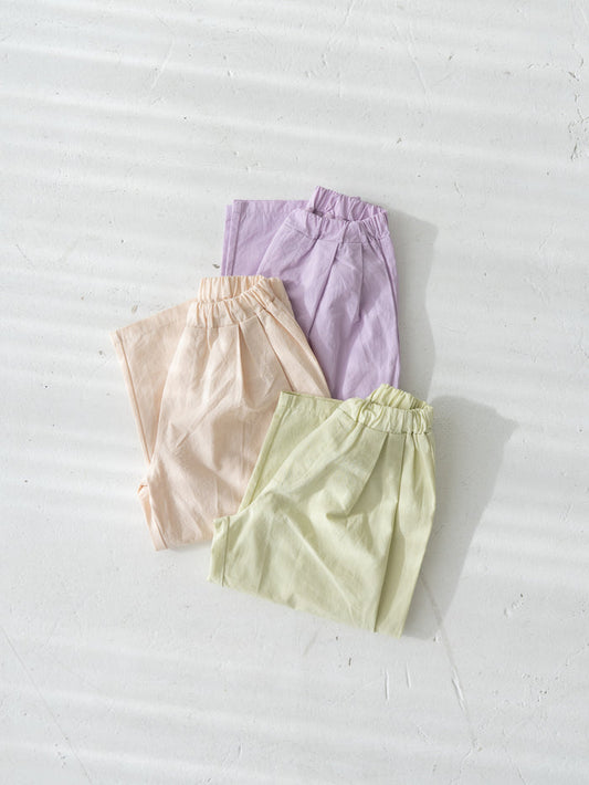 Cotton tapered pants