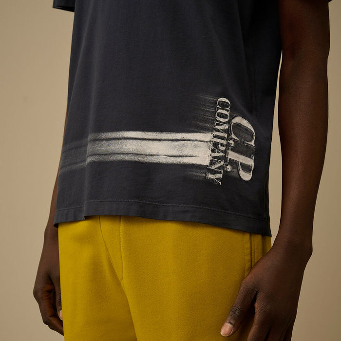 C.P. Company - Graphic Print T-Shirt in Midnight Navy - Nigel Clare
