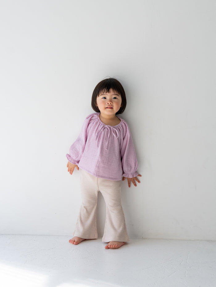 Crepe ribbon blouse