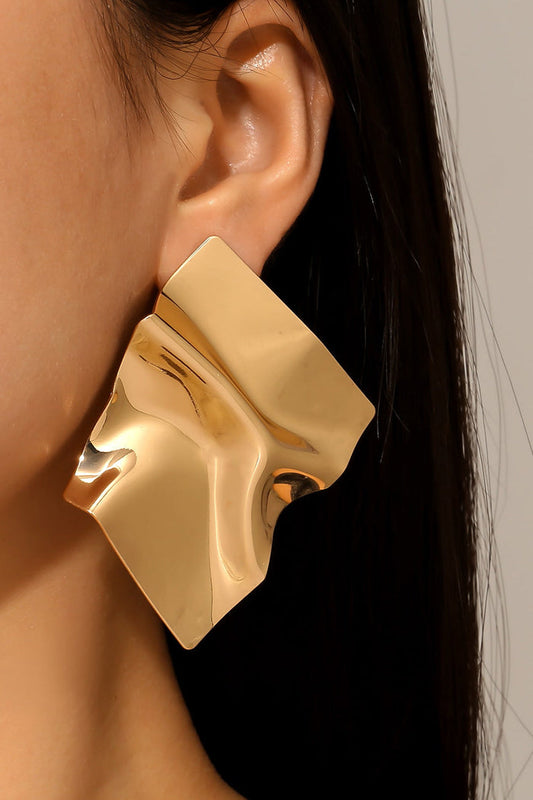 Crinkled Statement Earrings
