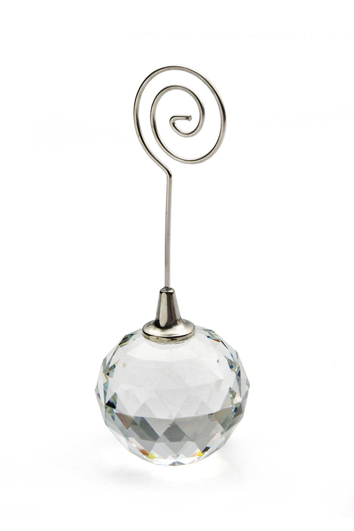 Crystal Ball Place Card&Table Number Holders CGF0208 (Set of 6 pcs) - COCOMELODY