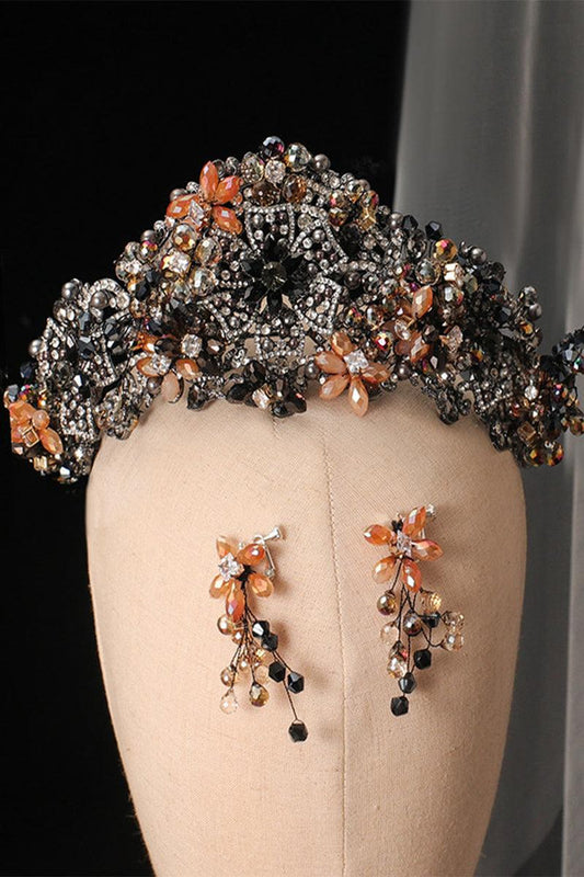 Crystals Rhinestone Tiara  Earrings Jewelry 752645566331
