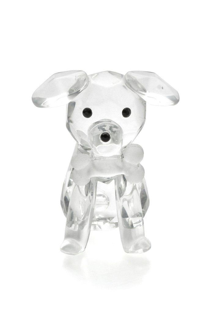 Cute Crystal Dog and Bone Miniature Favor Ornaments CGF0149 (Set of 6 pcs) - COCOMELODY
