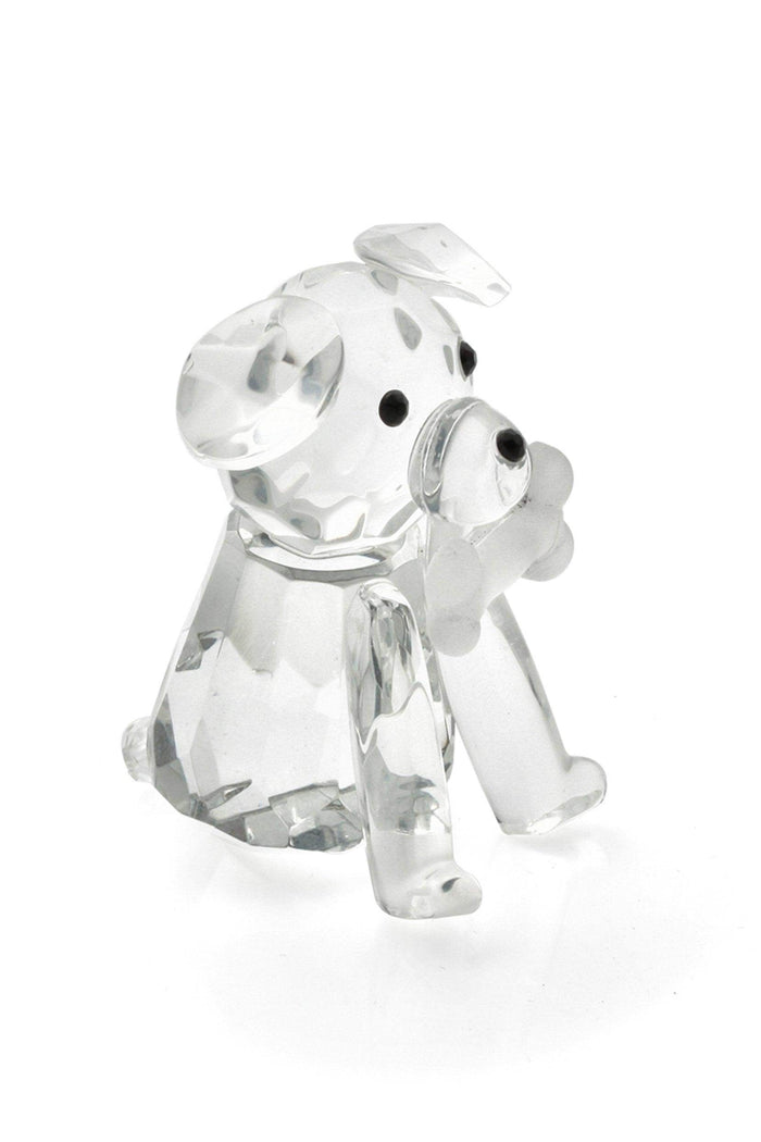 Cute Crystal Dog and Bone Miniature Favor Ornaments CGF0149 (Set of 6 pcs) - COCOMELODY
