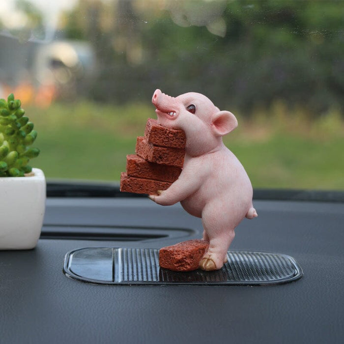 car brick-moving pig