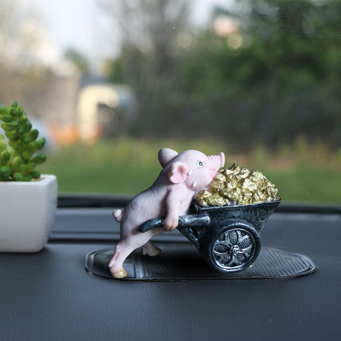 car mining pig