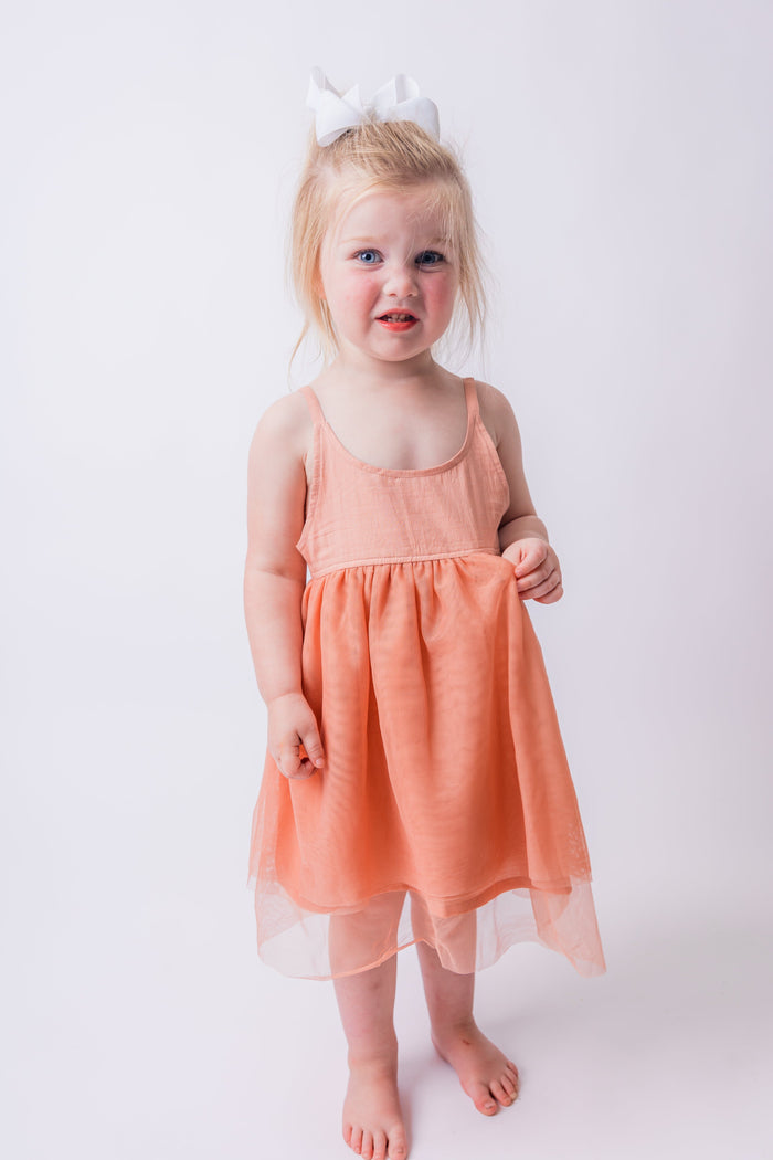 Dark Pink Tulle Solid Color Ruffle Dress dress & diaper cover Yo Baby India