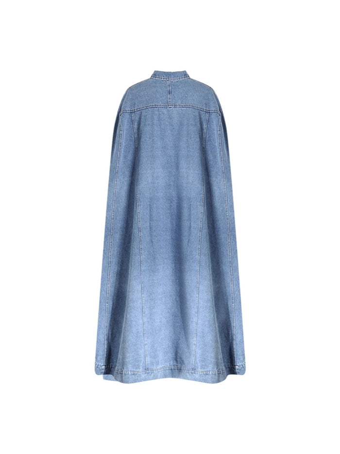 Denim jacket with cape detail - Serti