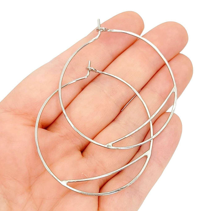 Earrings - Medium Bridge Hoops (Sterling Silver) by Verso