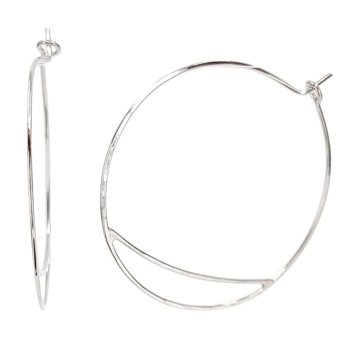Earrings - Medium Bridge Hoops (Sterling Silver) by Verso