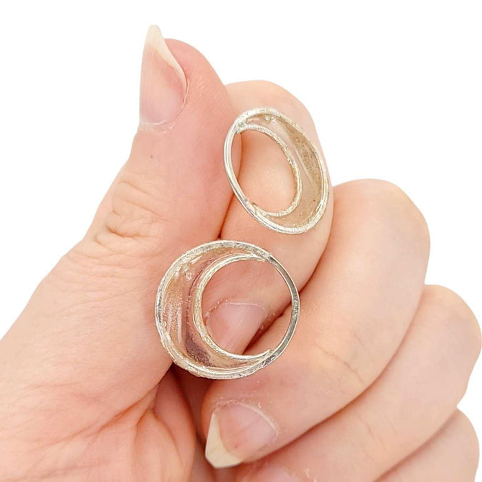 Earrings - Sterling Crescent Moon (Ivory) by Verso