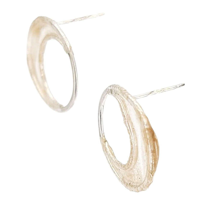 Earrings - Sterling Crescent Moon (Ivory) by Verso