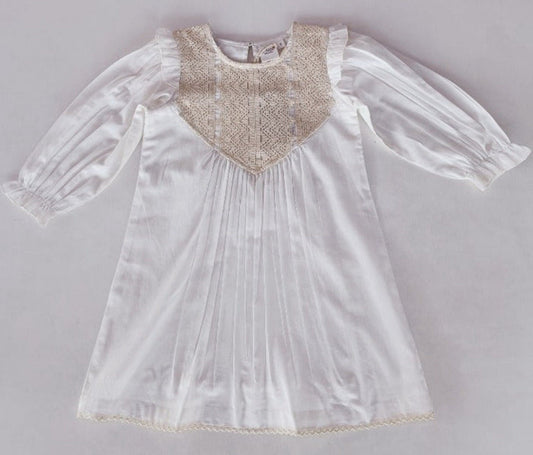 Ecru Long Sleeves Dress Dress Yo Baby India