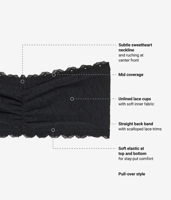 Effortlessly Lace Bandeau: Night