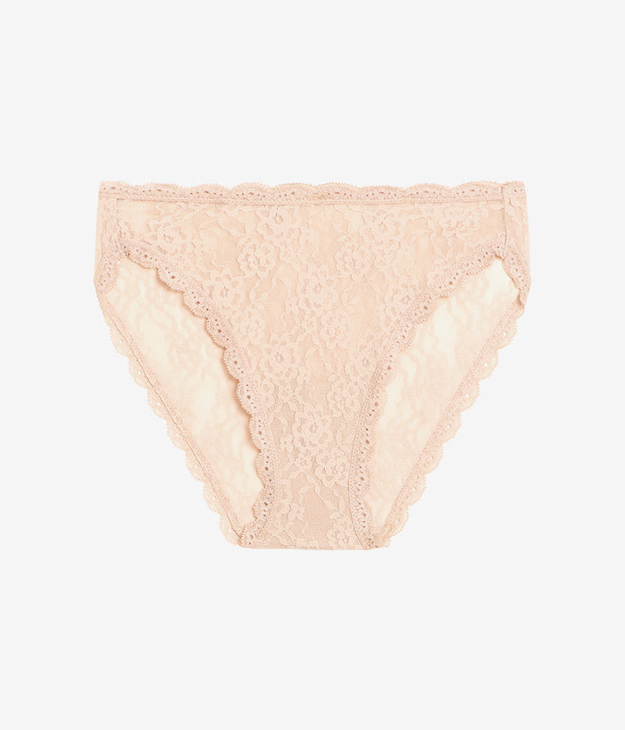 Effortlessly Lace Hi-Leg: Au Natural