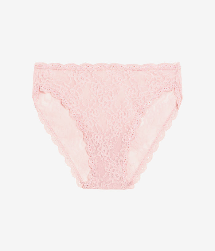 Effortlessly Lace Hi-Leg: Blush Pink