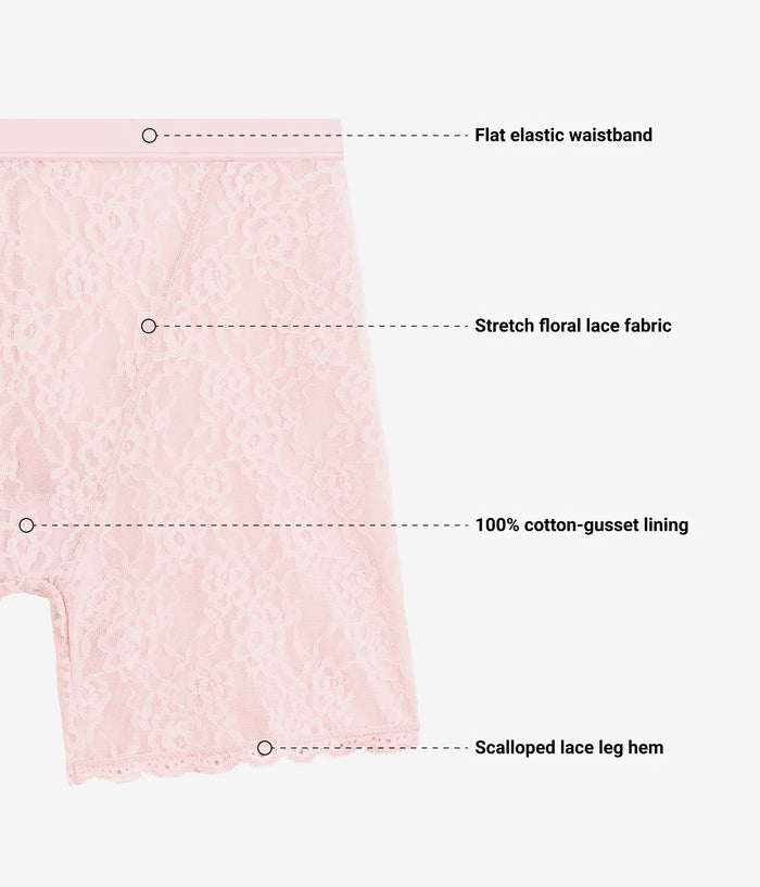 Effortlessly Lace Shorty: Blush Pink
