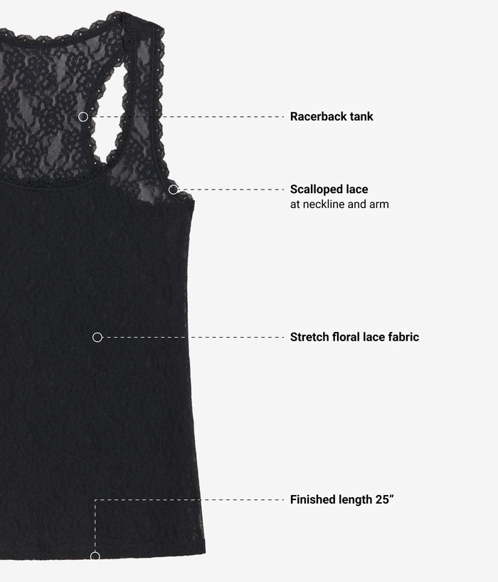 Effortlessly Lace Tank: Night