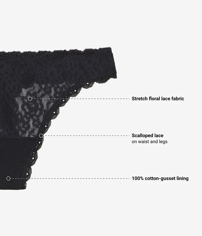 Effortlessly Lace Thong: Night