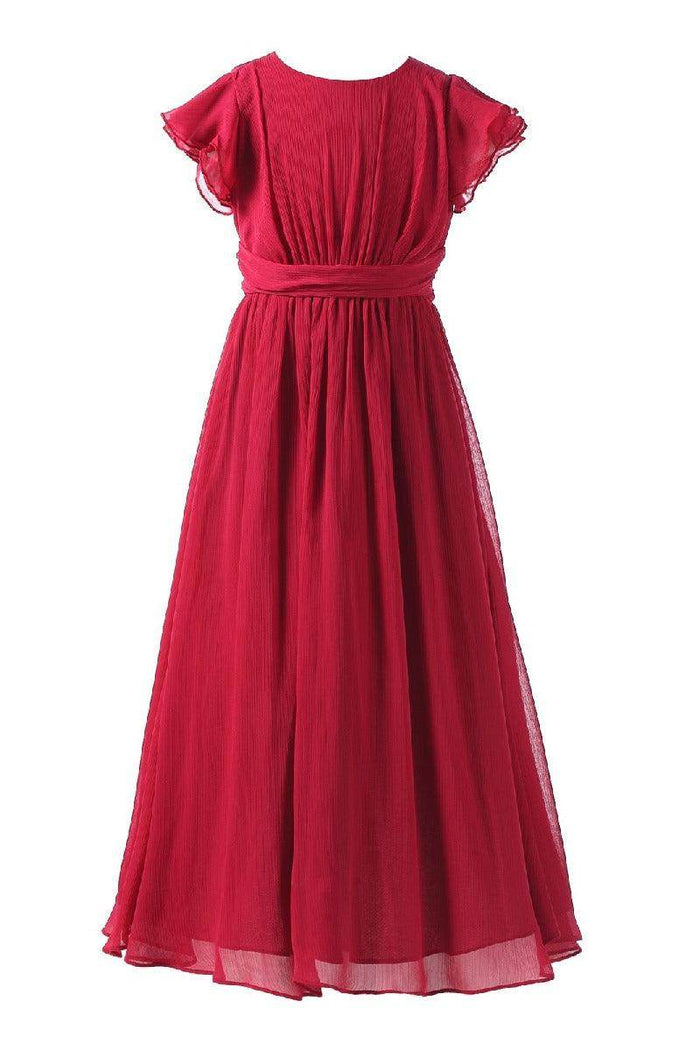 Elegant A-Line Scoop Bridesmaid Chiffon Gown B01MCSQLIY - COCOMELODY