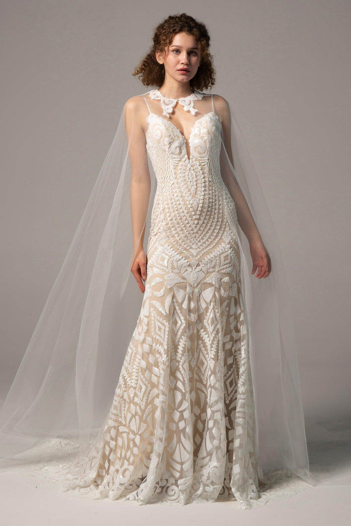 Elegant Tulle Wedding Wrap with Appliques CJ0079 - COCOMELODY