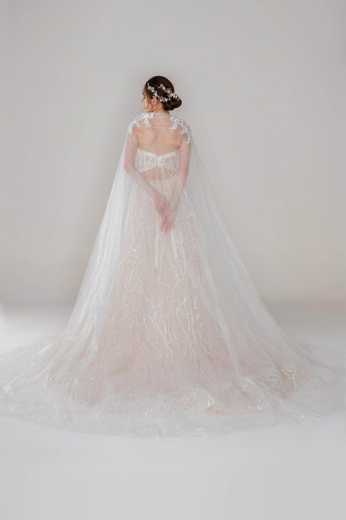 Elegant Tulle Wedding Wrap with Appliques CJ0093 - COCOMELODY