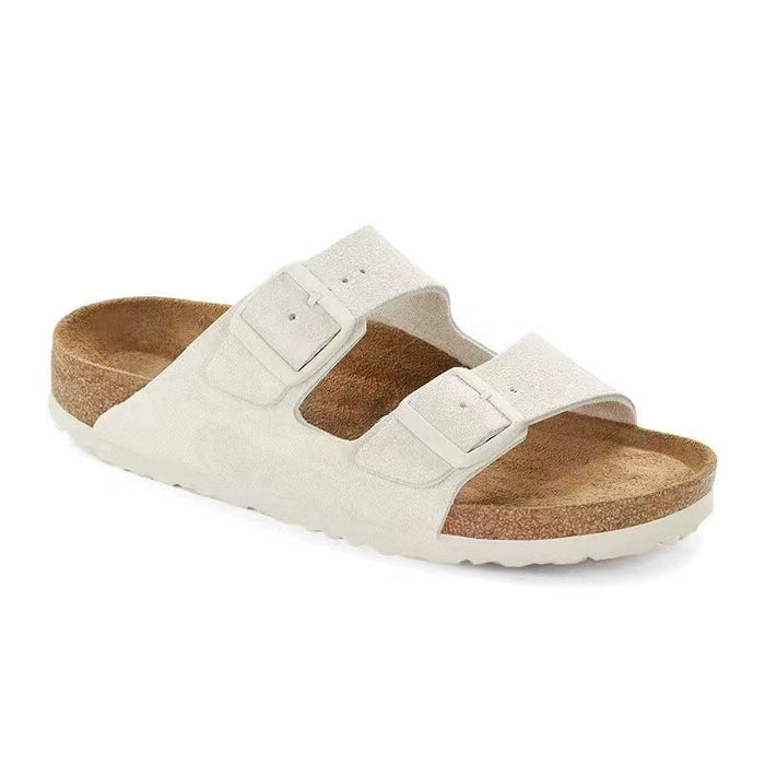 Ella - Comfortable Women's Orthopedic Sandals Slide with Double Buckle Strap and Cork Footbed