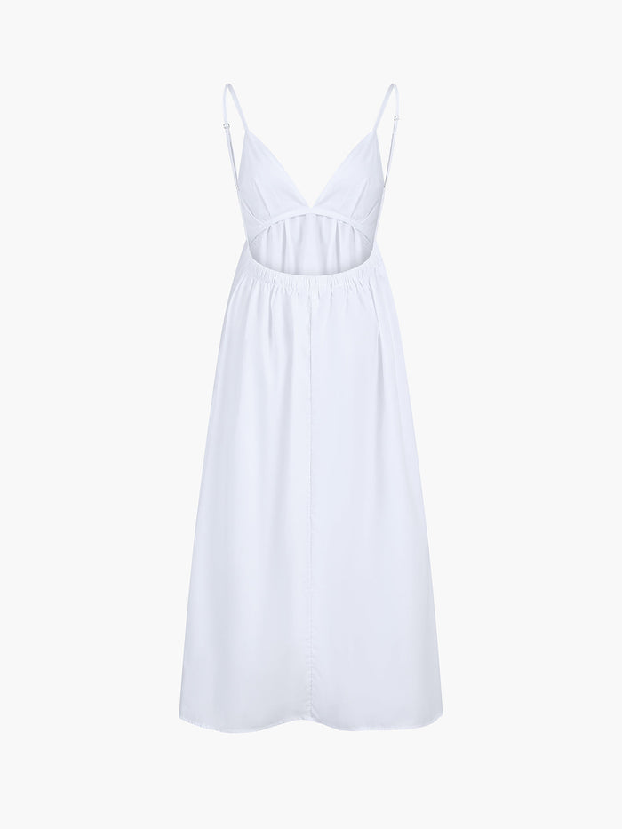 Emma - Flowy Women's Maxi Dress with Open Back and Spaghetti Straps